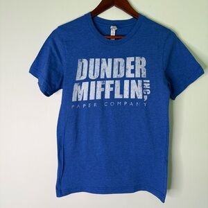 Dunder Mifflin The Office Blue T-Shirt Size Small